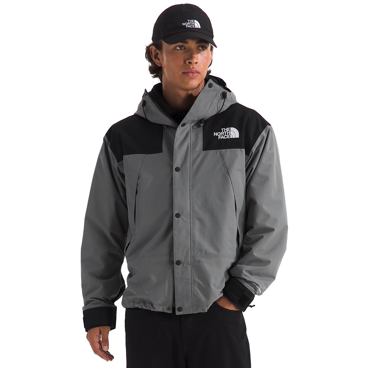 The North Face Mono Mountain Jacket in Smoked Pearl/TNF Black