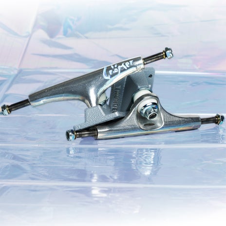Thunder Brad Cromer Behavior Pro Skateboard Trucks in Polished/Grey