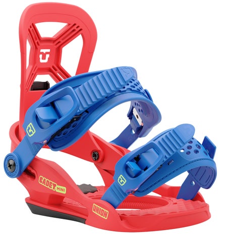 Union Cadet Mini Snowboard Bindings in Red