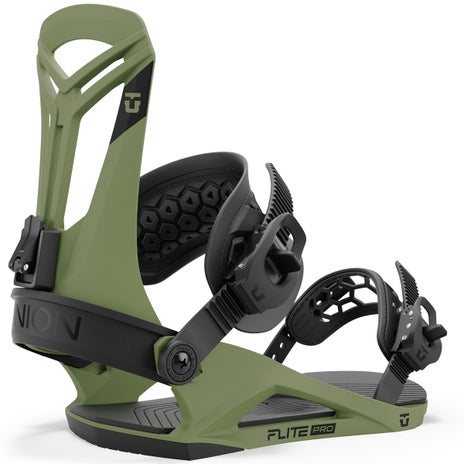 Union Flite Pro Snowboard Bindings in Olive Green