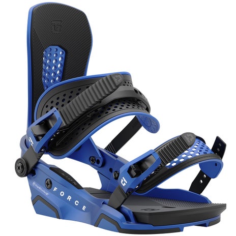 Union Force Snowboard Bindings in Metallic Blue