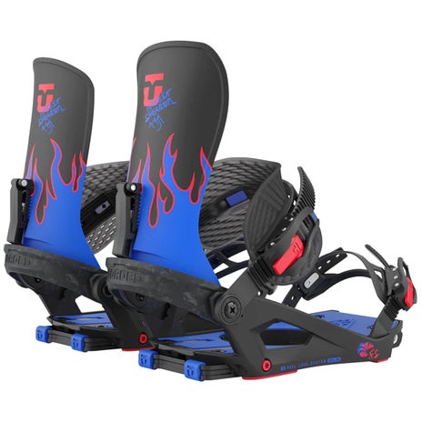 Union Forrest Shearer Charger Splitboard Bindings in Blue Flames