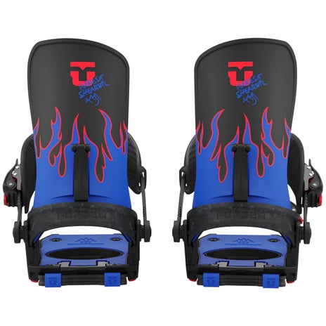 Union Forrest Shearer Charger Splitboard Bindings in Blue Flames