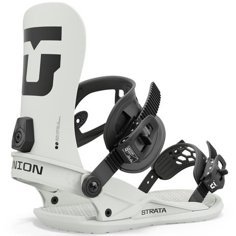 Union Strata Snowboard Bindings in Bone White