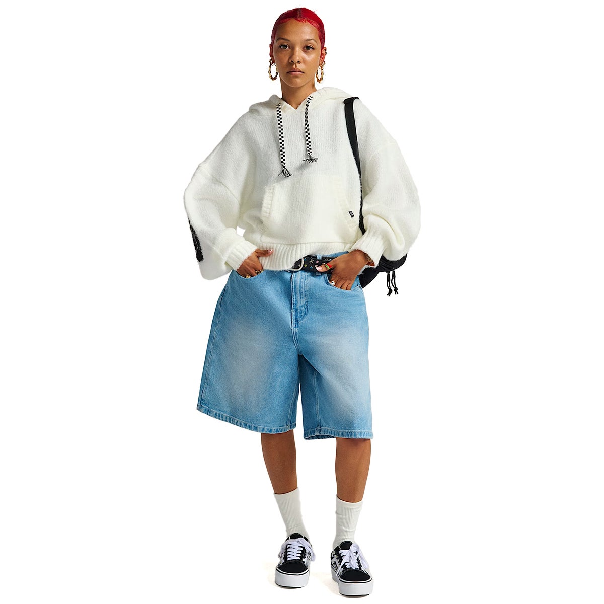 Vans LX Premium Denim Jort in Light Stonewash | Boardertown