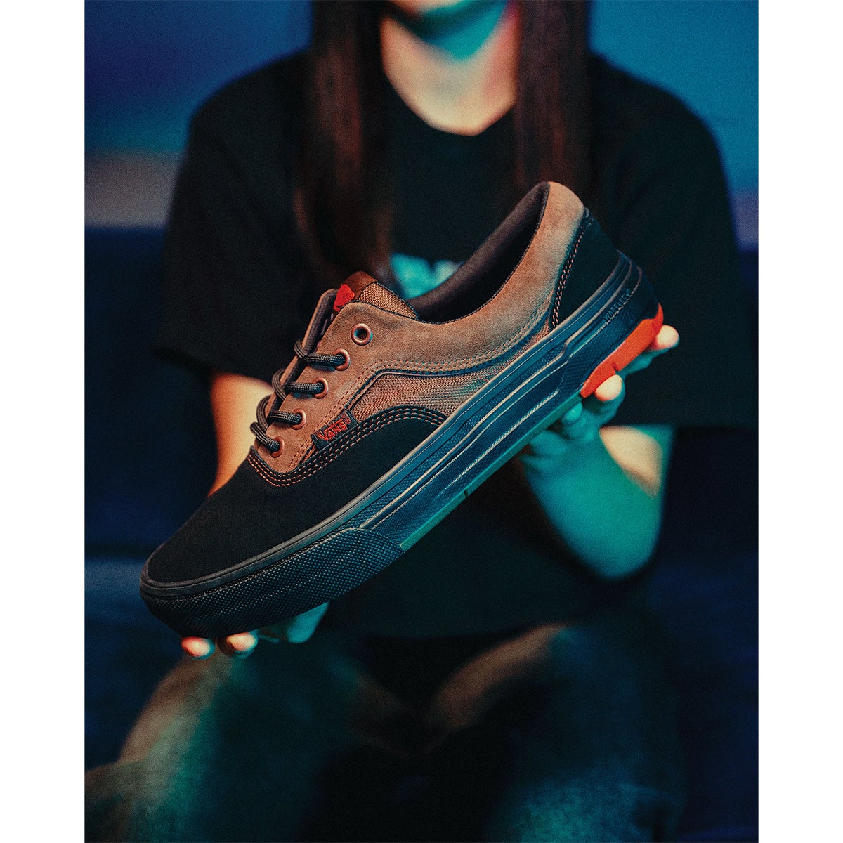 Vans Skate Era Wafflecup Shoe in Black/Brown | Boardertown