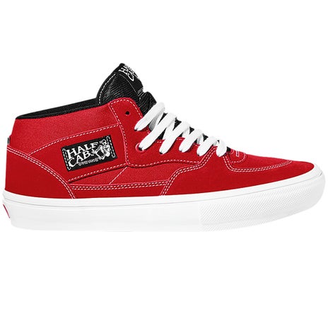Vans Skate Half Cab Shoe in Red/White