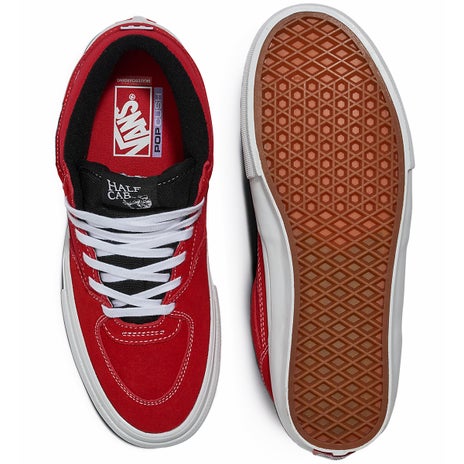 Vans Skate Half Cab Shoe in Red/White