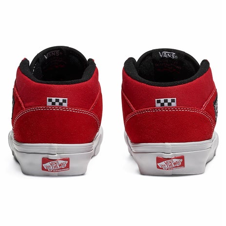 Vans Skate Half Cab Shoe in Red/White