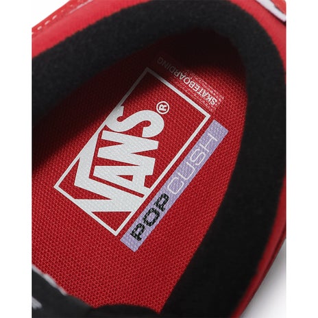 Vans Skate Half Cab Shoe in Red/White