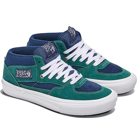 Vans Skate Half Cab Shoe in Tartan Blue/Green
