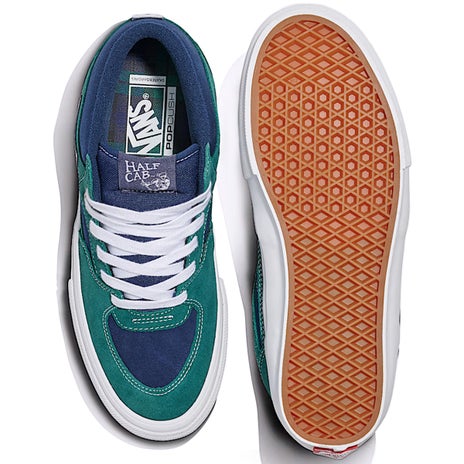 Vans Skate Half Cab Shoe in Tartan Blue/Green