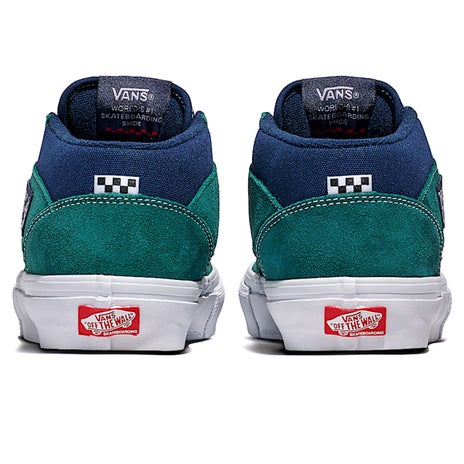 Vans Skate Half Cab Shoe in Tartan Blue/Green