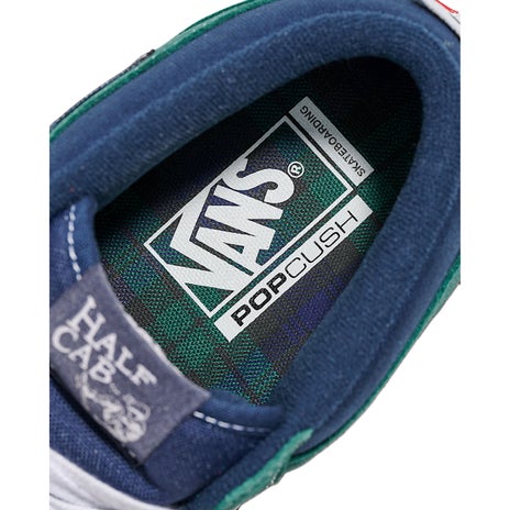 Vans Skate Half Cab Shoe in Tartan Blue/Green