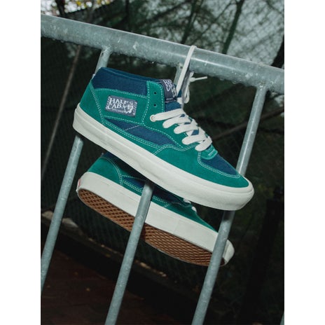 Vans Skate Half Cab Shoe in Tartan Blue/Green