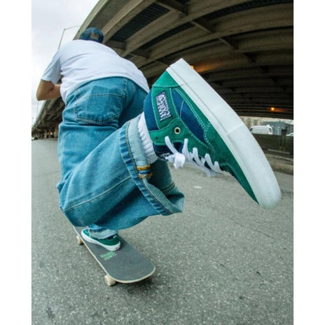 Vans Skate Half Cab Shoe in Tartan Blue/Green