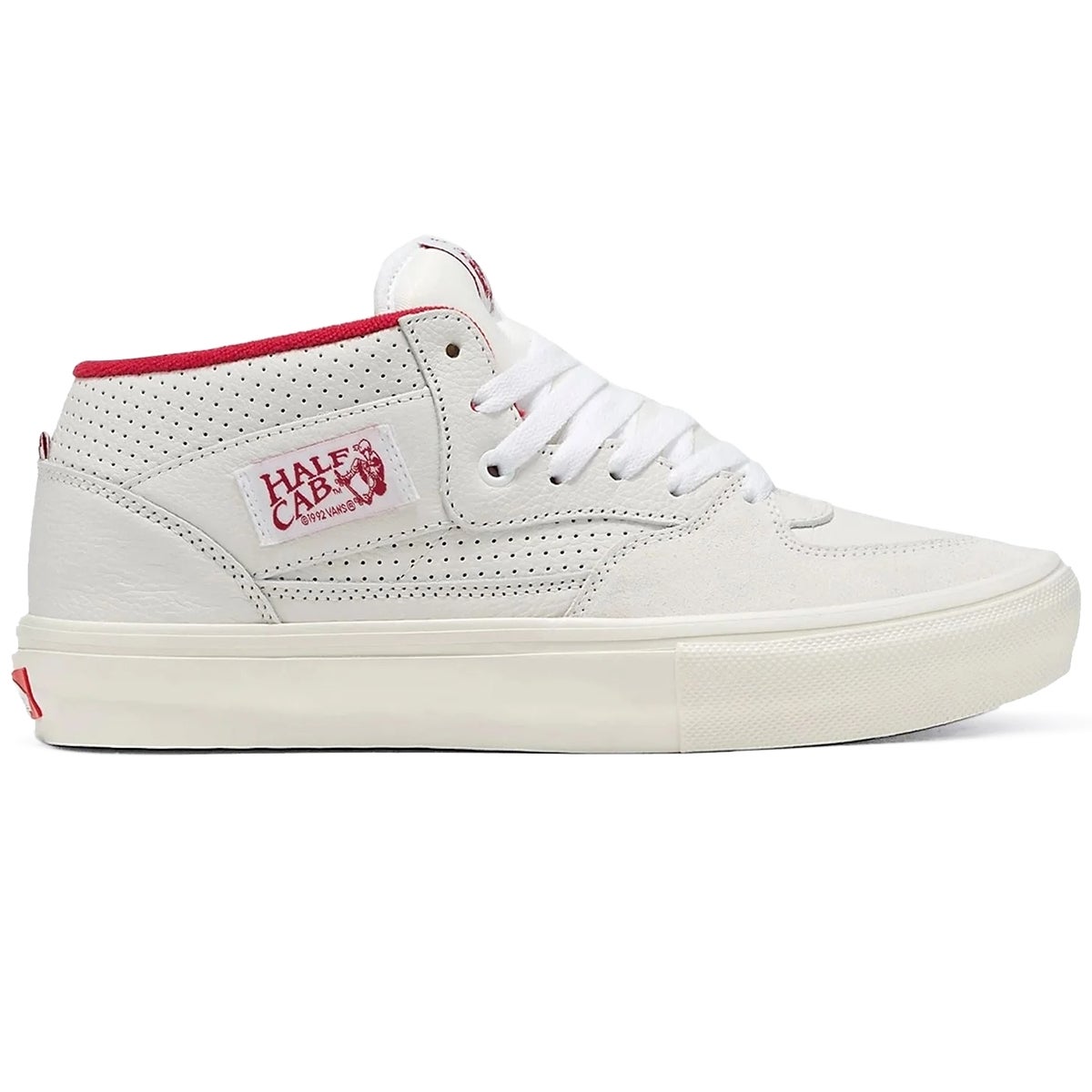 White vans shop with red line