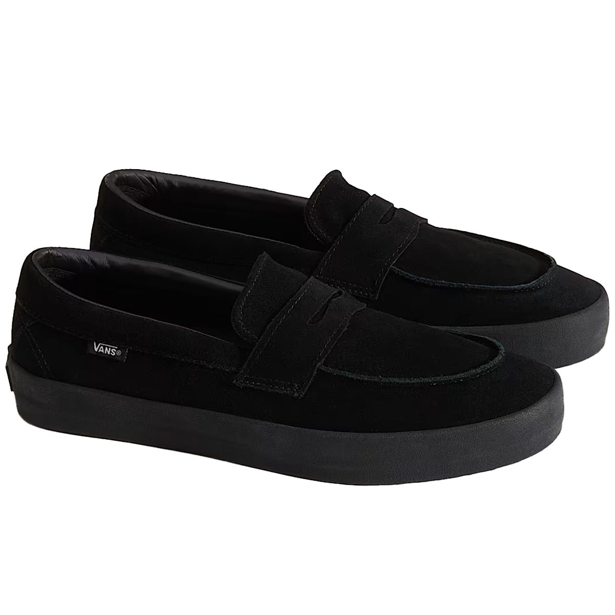 Skate Style Vans Loafers Black Vans Skate Loafer Shoe