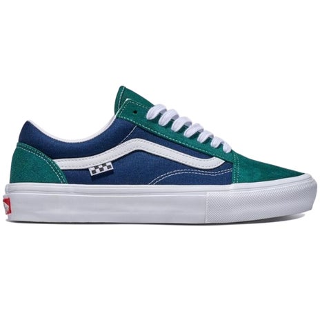 Vans Skate Old Skool Shoe in Tartan Green/Blue