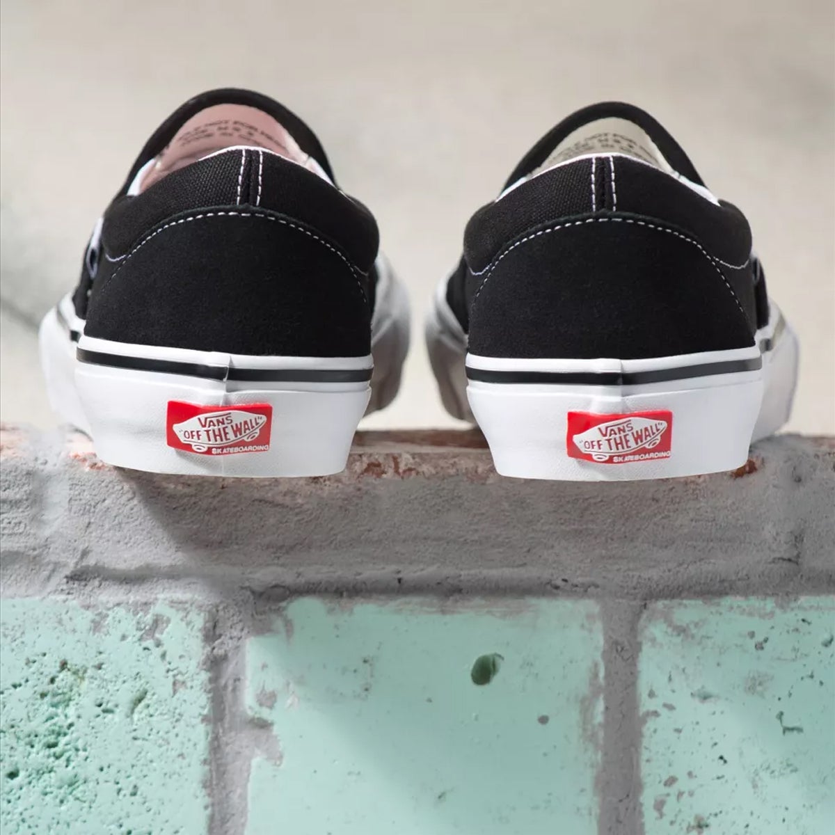Vans Skate Slip-On in Black/White Boardertown