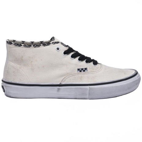Vans X Monster Children Skate Authentic Mid Shoe in Monster Children Checkerboard