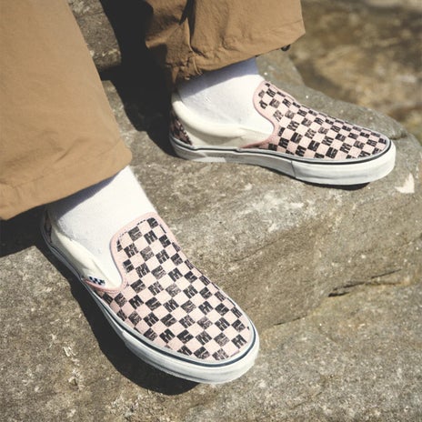 Vans X Monster Children Skate Slip-On Shoe in Monster Children Checkerboard