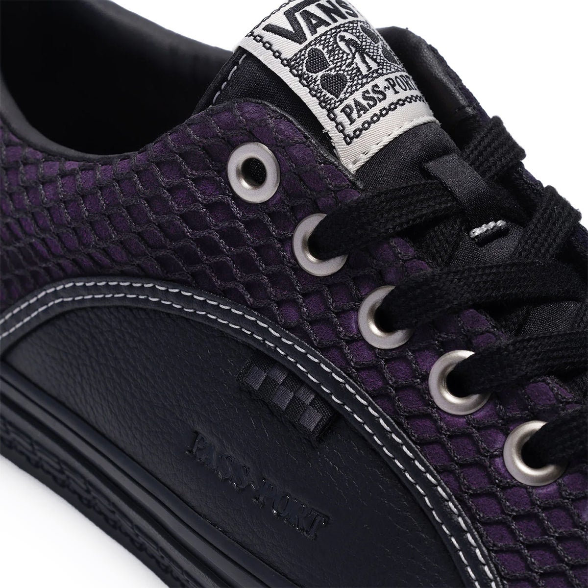 Vans X Passport Skate Lampin Shoe in Passport Black Purple Boardertown