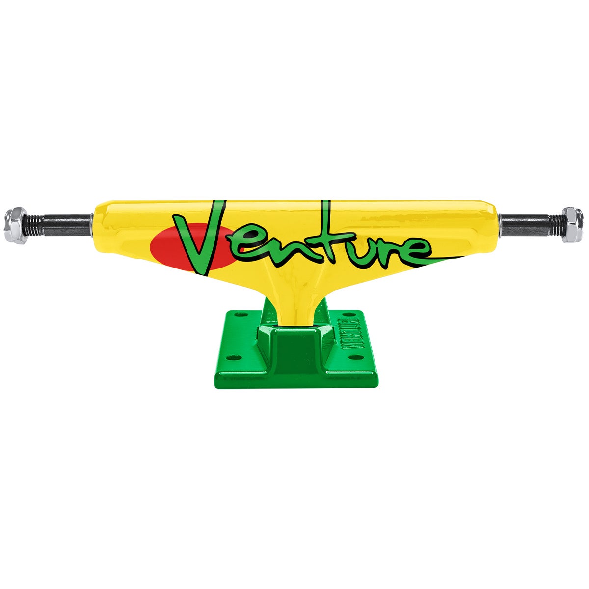Venture 92' Full Bleed Team Skateboard Trucks in Yellow/Green Boardertown