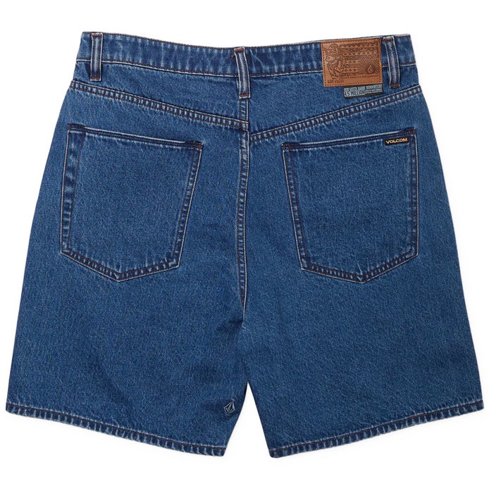 Volcom Billow Denim Short in Oliver Mid Blue