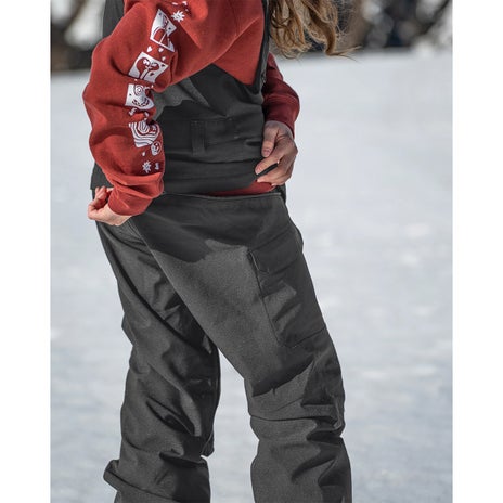 Volcom Creston 3D Stretch Bib Overall in Black