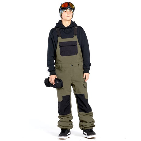 Volcom Creston 3D Stretch Bib Overall in Ivy