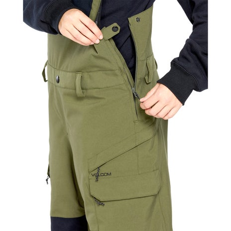 Volcom Creston 3D Stretch Bib Overall in Ivy