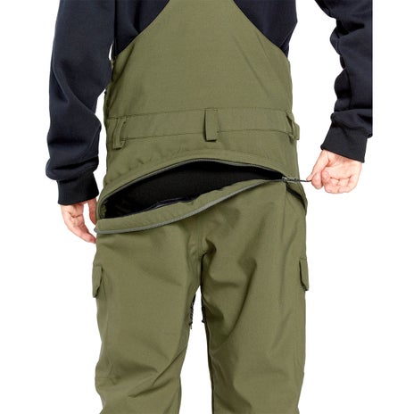 Volcom Creston 3D Stretch Bib Overall in Ivy