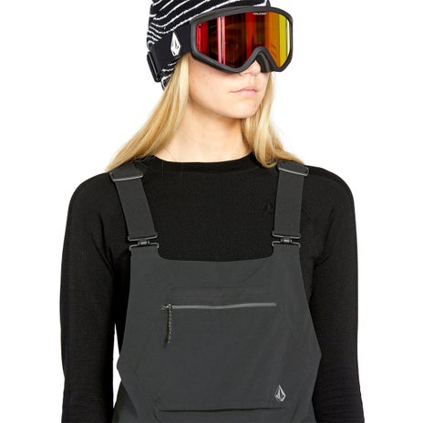 Volcom Elm Stretch Gore Bib Overall in Black
