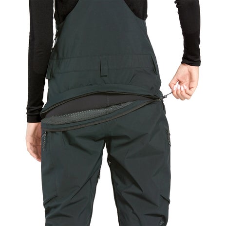 Volcom Elm Stretch Gore Bib Overall in Black