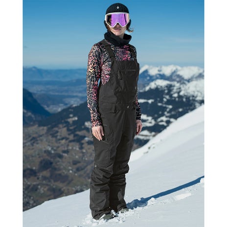 Volcom Elm Stretch Gore Bib Overall in Black