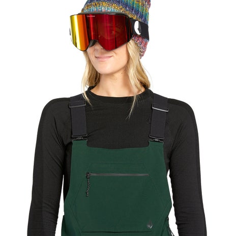 Volcom Elm Stretch Gore Bib Overall in Scarab