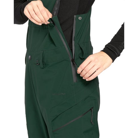 Volcom Elm Stretch Gore Bib Overall in Scarab