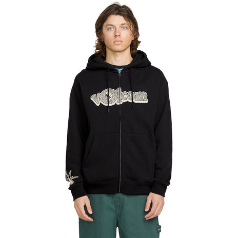 Volcom Ent Zip Hood in Black