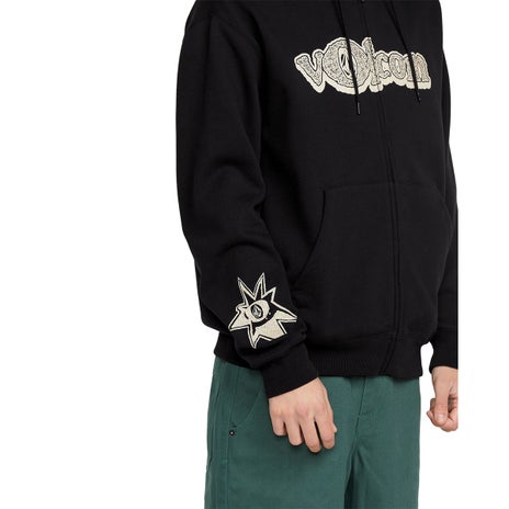 Volcom Ent Zip Hood in Black