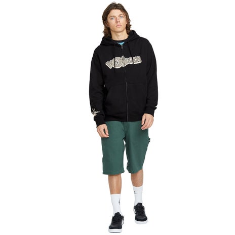 Volcom Ent Zip Hood in Black