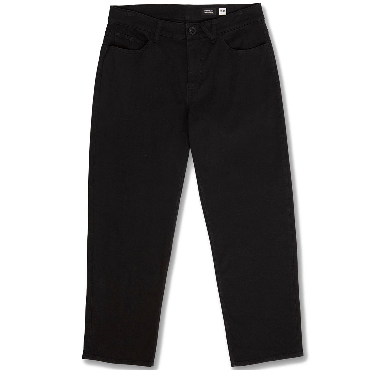 Volcom Modown Tapered Denim Jean in Black | Boardertown
