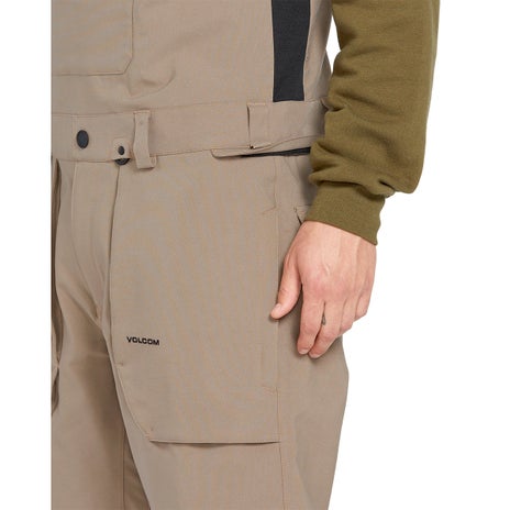 Volcom Roan Bib Overall in Chestnut Brown