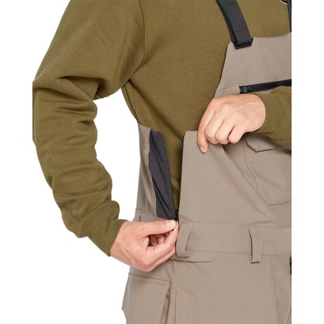 Volcom Roan Bib Overall in Chestnut Brown
