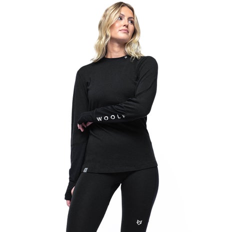 Woolf Nibbi L/S Womens Performance Base Layer in Black