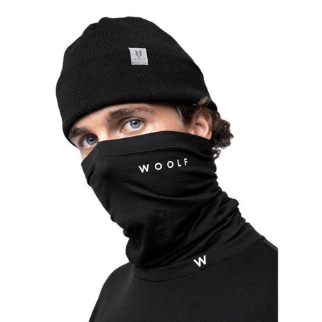 Woolf Tinden Merino Neck Gaiter in Black