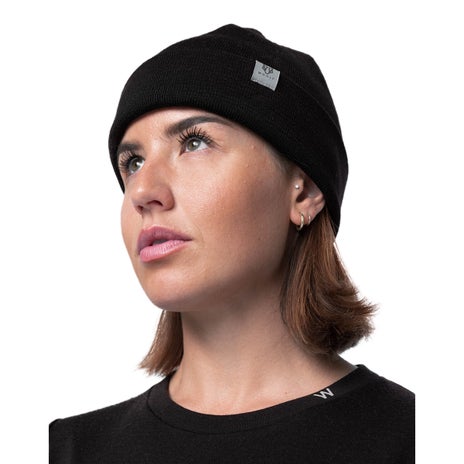 Woolf Totten Merino Beanie in Black