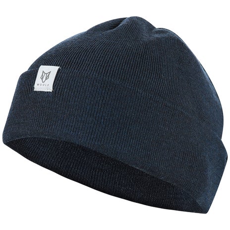 Woolf Totten Merino Beanie in Navy