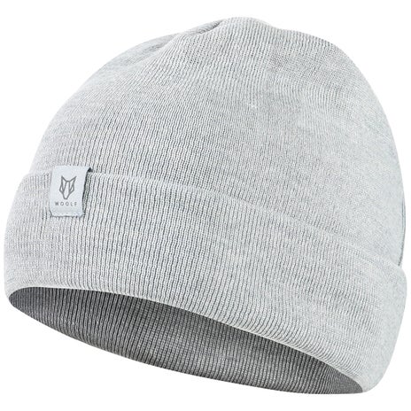 Woolf Totten Merino Beanie in Rock Grey