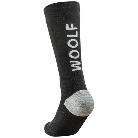 Woolf Ulsaak Tech Merino Snowboard Socks in Black